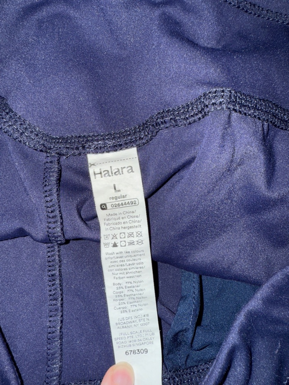 HALARA Navy High-Rise Performance Leggings Large - Picture 2 of 4